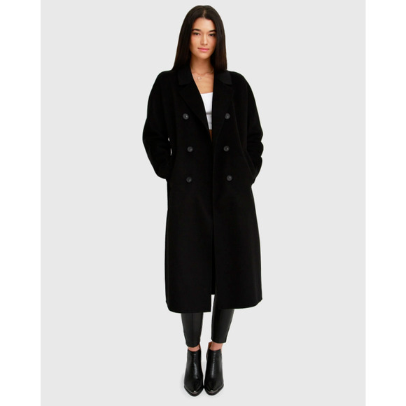 Belle & bloom Jackets & Blazers - Belle & Bloom NWOT Women Double-Breasted Lined Wool Coat Black M